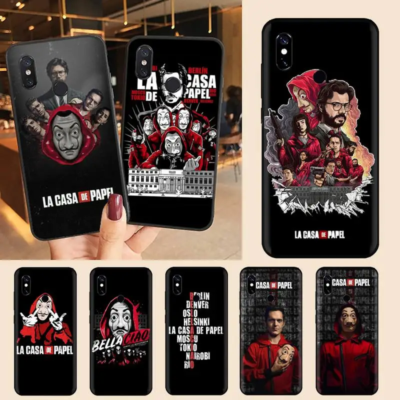 

Money Heist house la casa de papel Phone Case For Xiaomi Redmi note 7 8 9 t max3 s 10 pro lite Luxury brand shell funda coque