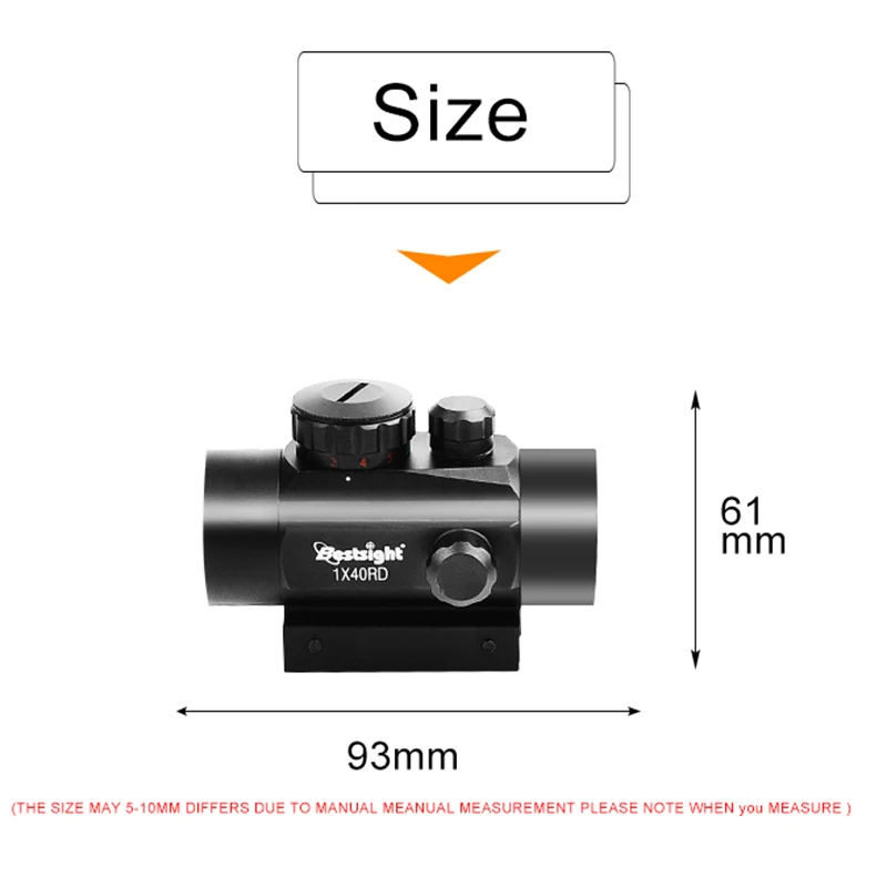 B bestsight 1x40 2x40 3x44 прицел с красной зеленой точечной подсветкой дальномер охотничий прицел 11 мм и 20 мм Вивер