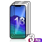 Защитное стекло для iPhone 13, 12 Mini, 11 Pro, X, XS Max, XR, SE 2, закаленное, 3 шт.