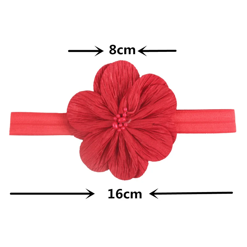 Новинка 2019 плиссированные детские аксессуары для волос с большим цветком