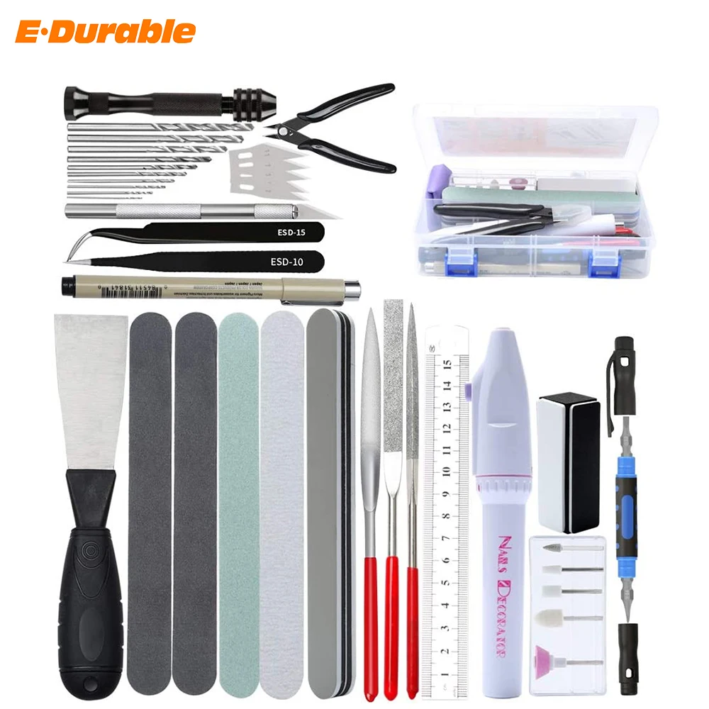 42pcs Model Building Tools Combo For Gundam Tool Military Hobby Model DIY Accessories Grinding Polishing Gundam Model Tools Kit