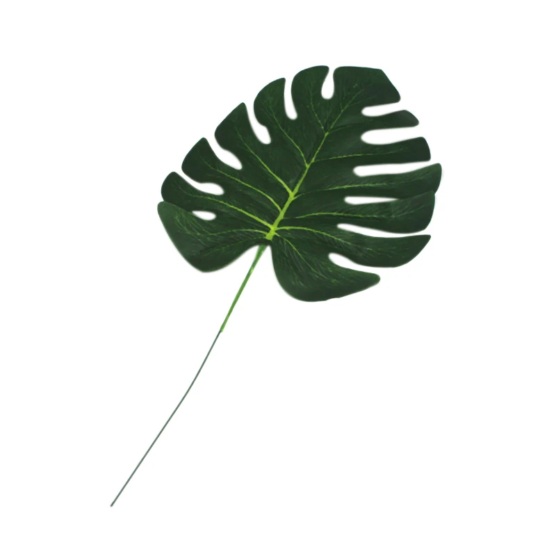 12 шт. искусственные Пальмовые Листья монстера зеленые растения Свадебные