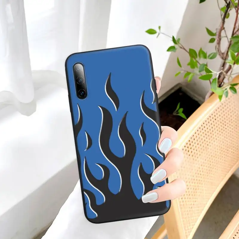 

Fashion Flame Pattern Black Silicone Mobile Phone Case For Samsung A51 A71 A50 A21 A20 A20E A31 A30 A40 A70 A01 A10 A11 A30S