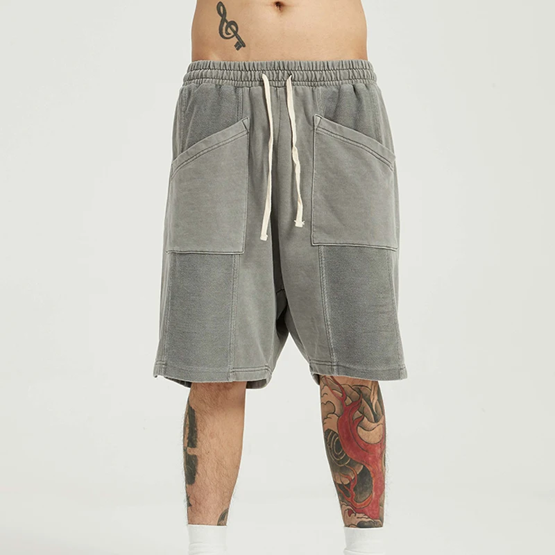 

Винтажные потертые брюки, повседневные спортивные шорты, бриджи Y2k, уличная одежда, женская одежда