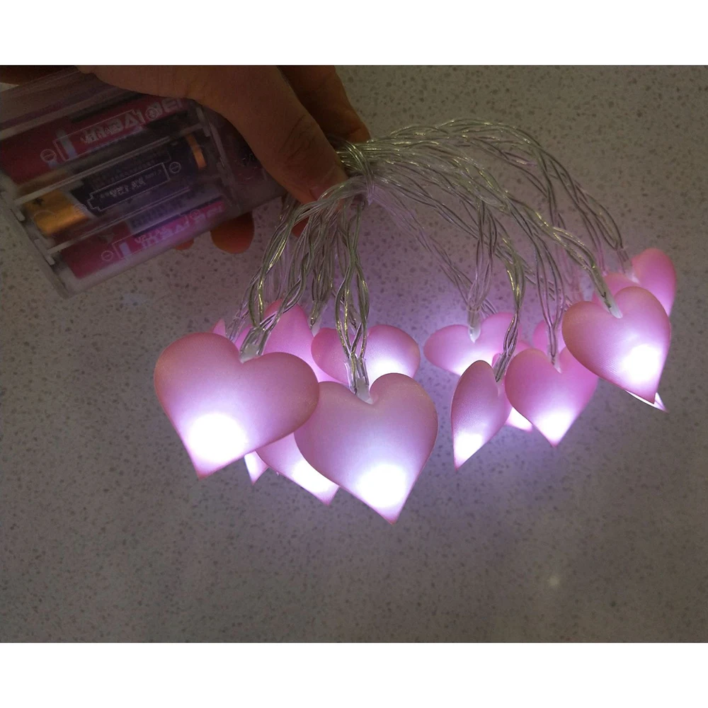 Рождественский светодиодный светильник с сердечком свадебное гирлянда