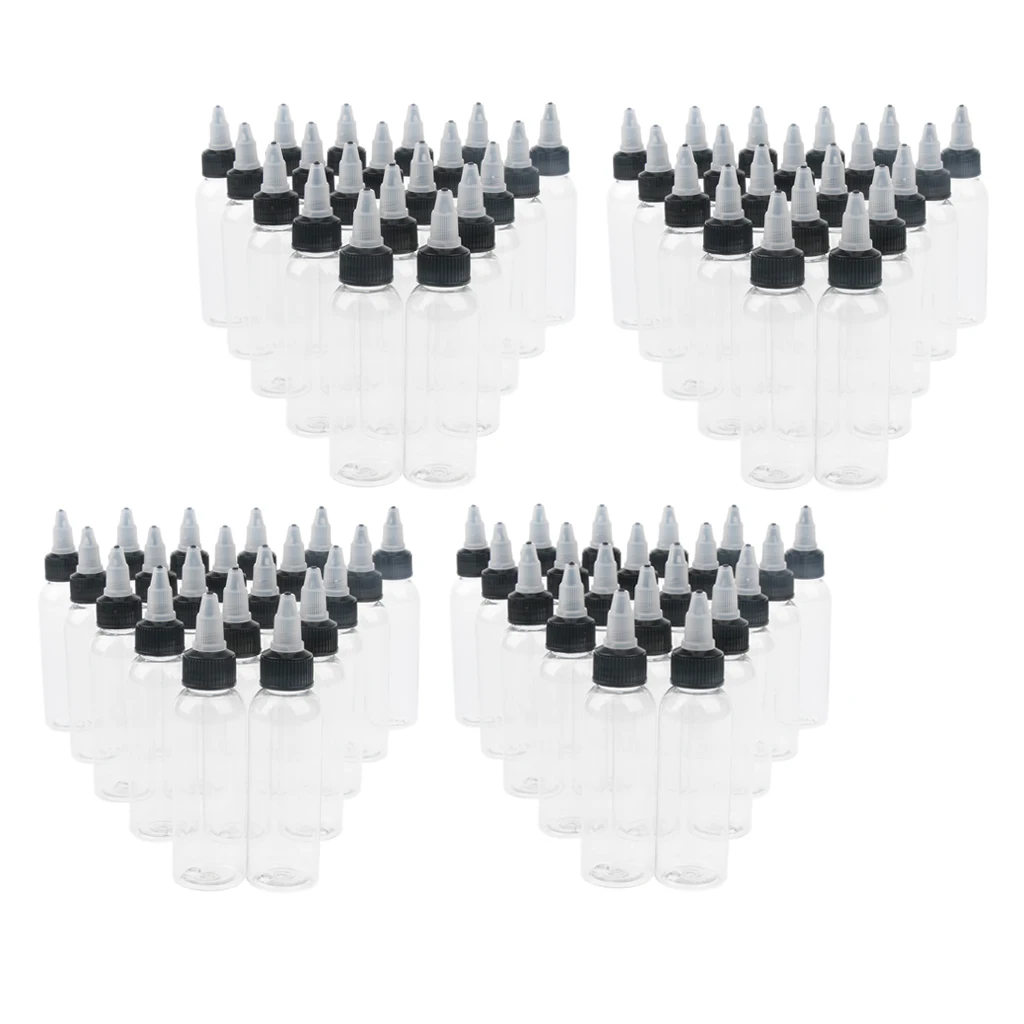 

80 Pcs Empty Squeeze Bottles with Cap Bottle for Glue Sauces Paint 30ml
