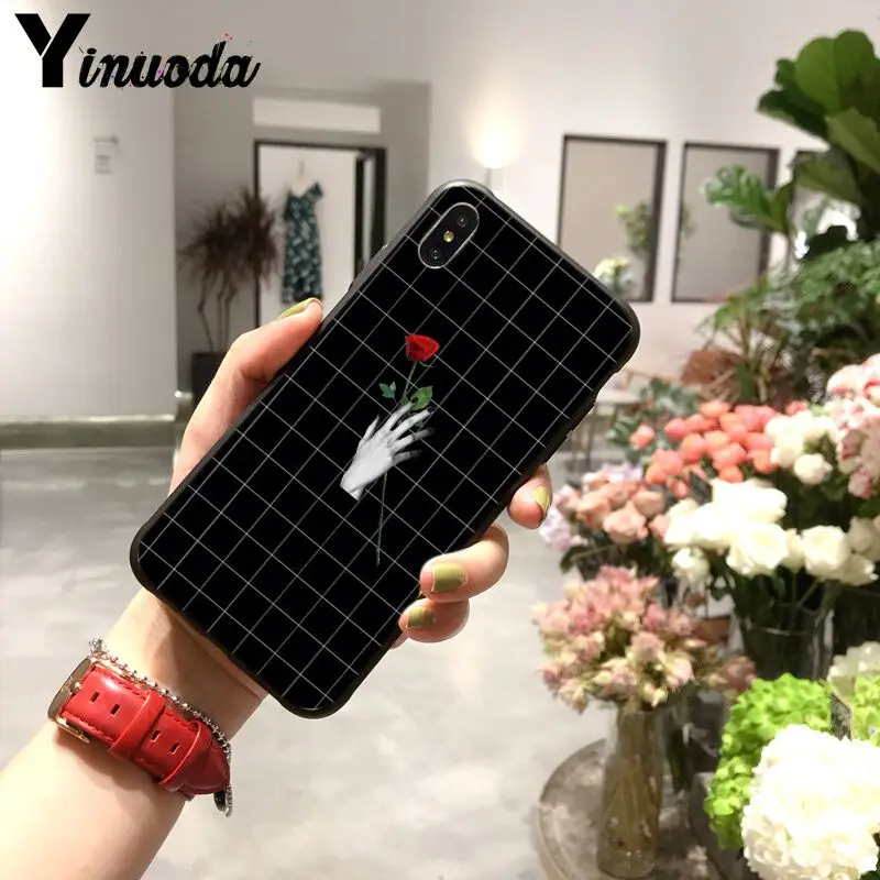 Yinuoda в черно белую клетчатую полоску красивый чехол для телефона iPhone 6S 6plus 7plus 8 8Plus