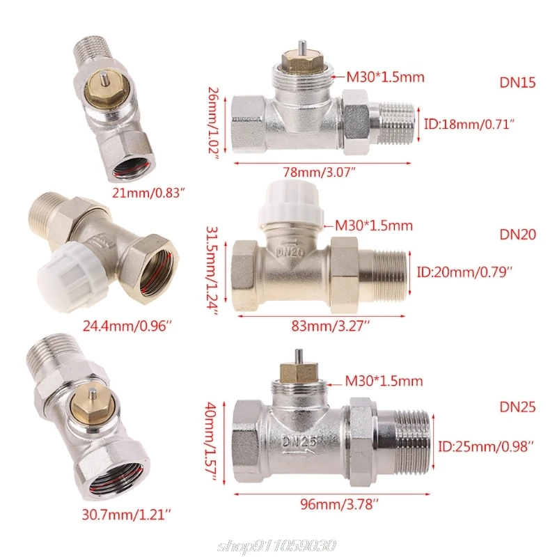 

DN15 DN20 DN25 Water -Valve Electric Actuator HVAC Temperature Control -Valve TRVThermal Actuator Radiator A16 21 Dropship