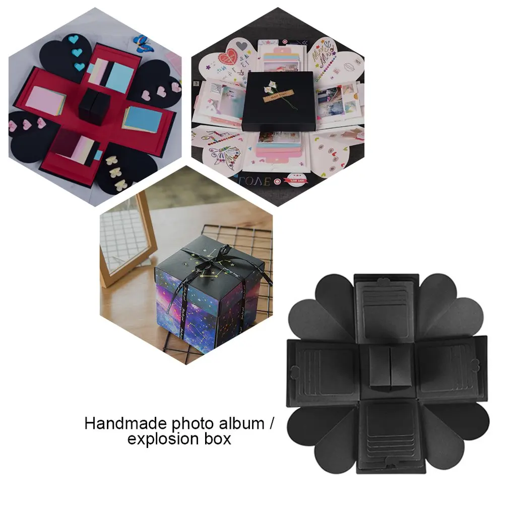 Шестигранная Взрывная Подарочная коробка фотоальбом любовь память многослойный