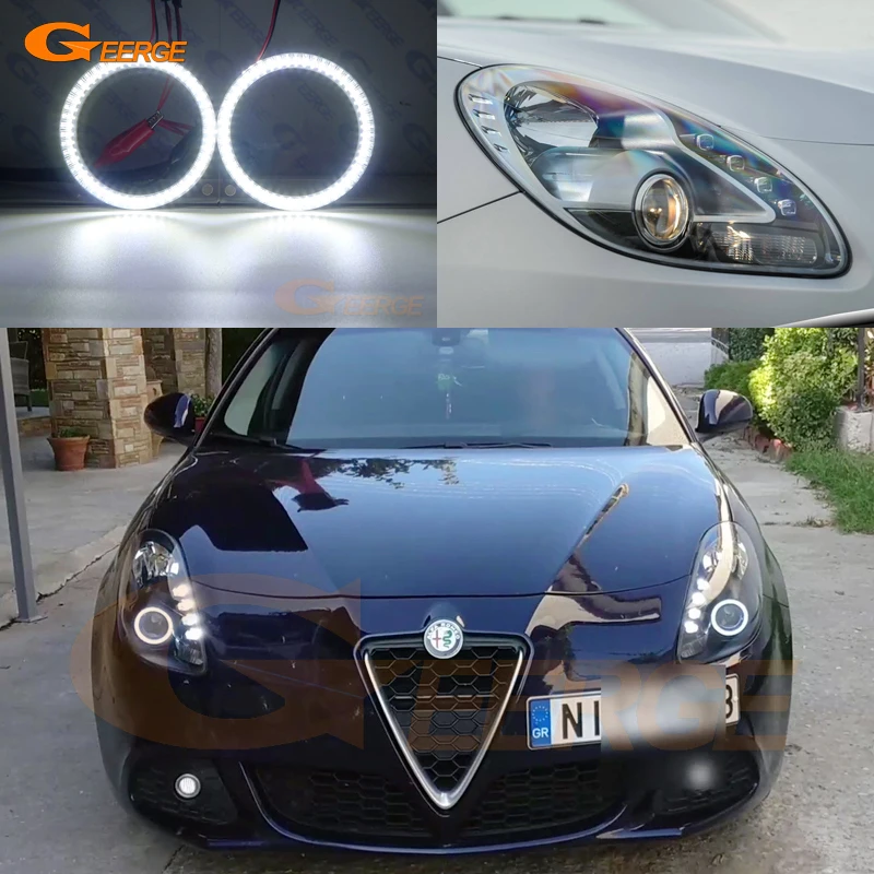 

For Alfa Romeo Giulietta 2010-2018 Excellent Ultra bright smd led Angel Eyes halo rings Day Light car Accessories