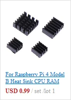 3 шт./компл. для Raspberry Pi 4B Медь охлаждающая подставка радиатор водяного охлаждения Комплект кулер для Raspberry Pi 4 Модель B теплоотвод