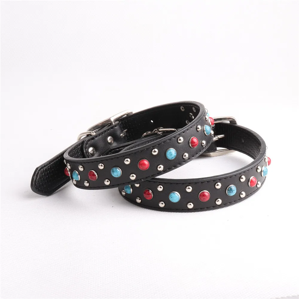 

Cowhide Pet Accessories Adjustable Size Goods for Animals Rainbow Things Designer Jewelry Dog Collar Necklaces for Tiny Dogs Cat