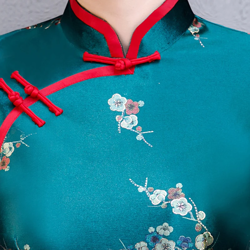 Женская винтажная рубашка большого размера 4XL 5XL блузка в китайском стиле с