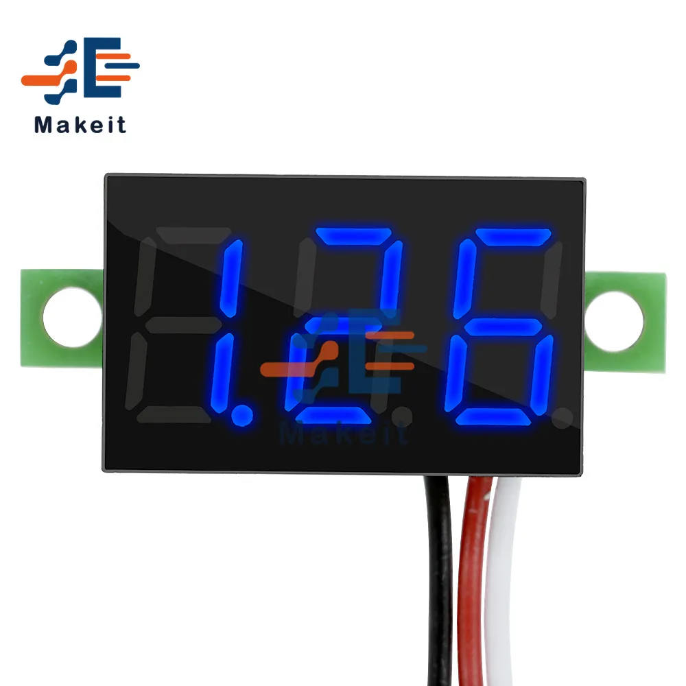 Цифровой 3-х значный вольтметр-тестер 0 36 дюйма 2 провода 3 провосветодиодный