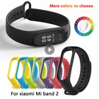 Ремешок для браслета, Сменные аксессуары для Xiaomi Mi Band 2, цветной, модный силиконовый ремешок для браслета Mi Band 2