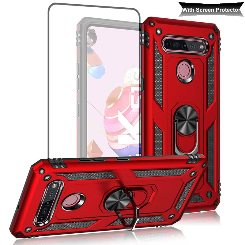 

Прочный чехол повышенной прочности с кольцевым кронштейном и магнитным держателем, противоударный чехол с подставкой и защитной пленкой д...