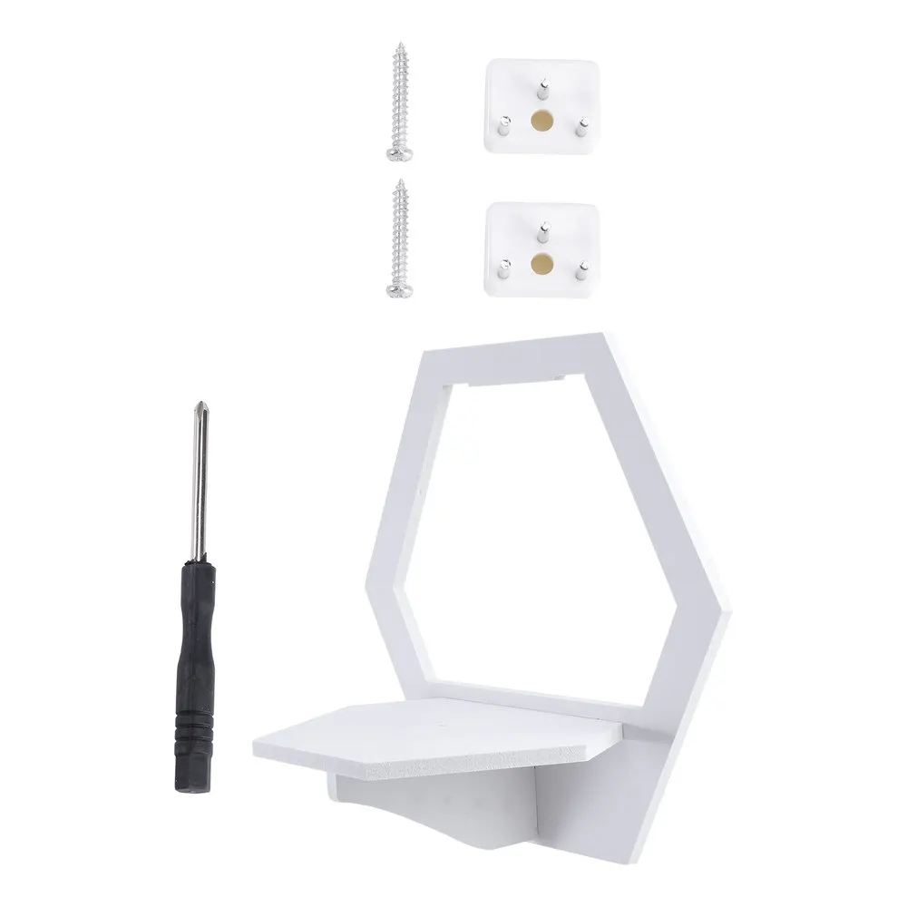 

1Pc Wall Storage Rack Home Storage Holder Punching-free Flowerpot Holder (White)