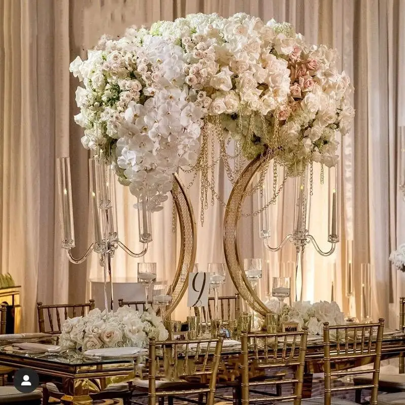 

Rose gold metal table centerpieces flower stands flower arrangement stands for wedding