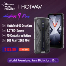 Hotwav teléfono inteligente Cyber 9 Pro 4G, móvil resistente, Helio P60, ocho núcleos, 6,3 pulgadas, 128GB + 8GB, 7500mAh, cámara trasera de 48MP (4)
