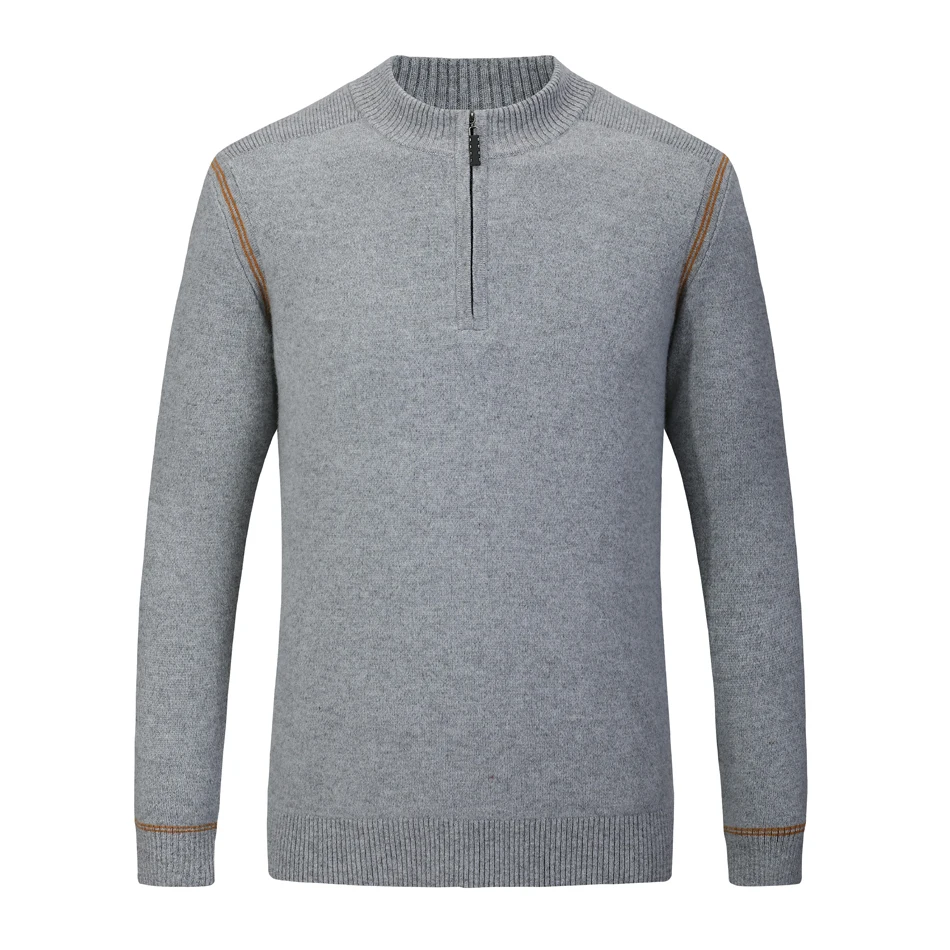 RMORE внутренний монгольский кашемировый свитер мужской пуловер на молнии