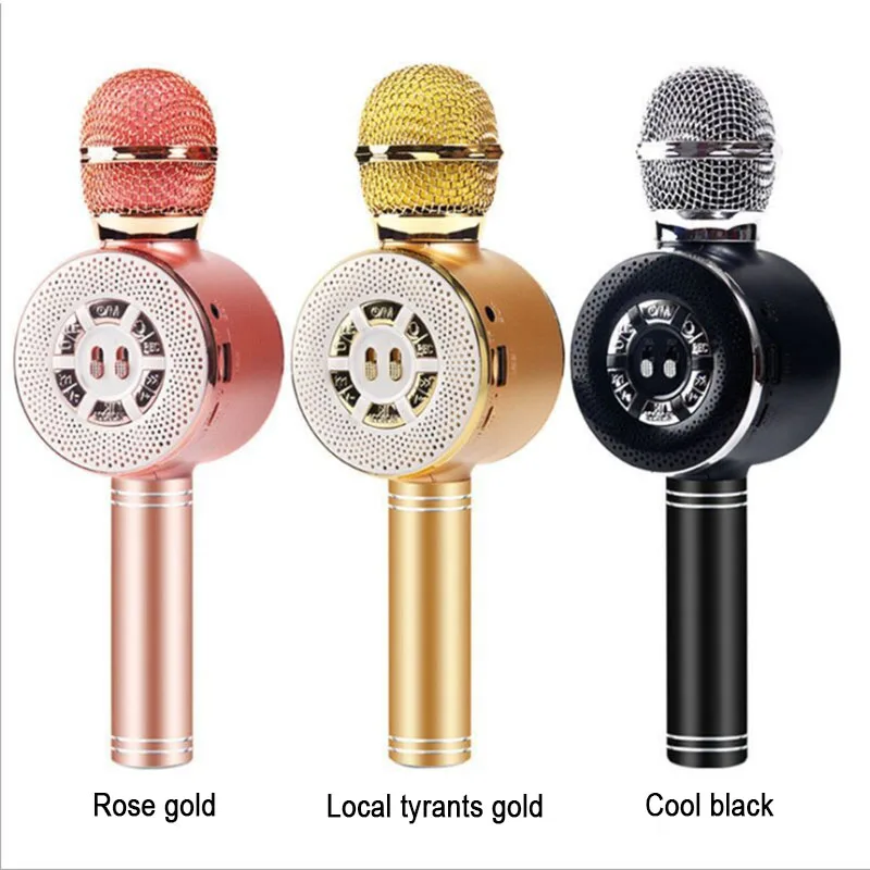 

Микрофон WS669 с модернизированным большим динамиком, светодиодный Iight с беспроводным Bluetooth-микрофоном Iight