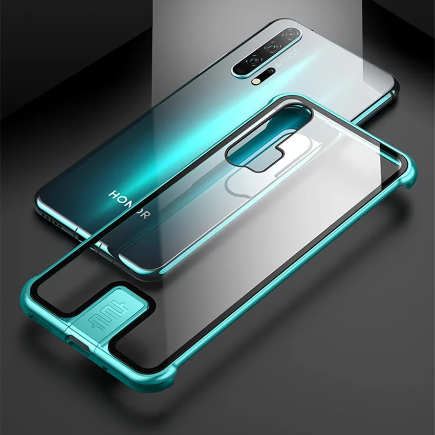 R-just Borderless серия металлический каркас чехол для телефона huawei Honor 20 защитный чехол стеклянная задняя крышка Чехлы для huawei Honor 20 Pro