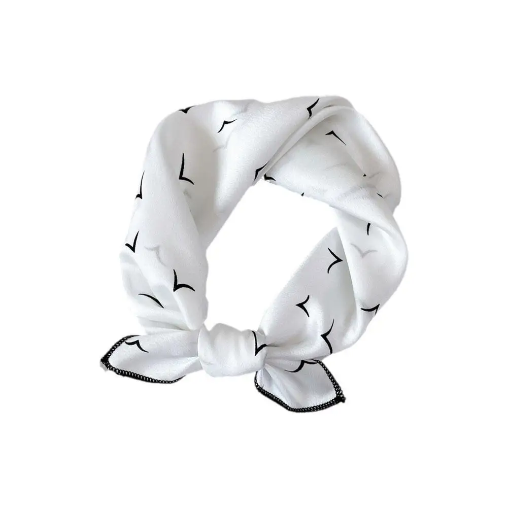 

2021 New Women Fashion Small Silk Scarf Print Small Neck Scarfs Hair Band Bandana Shawl Office Lady Square Silk Scarf