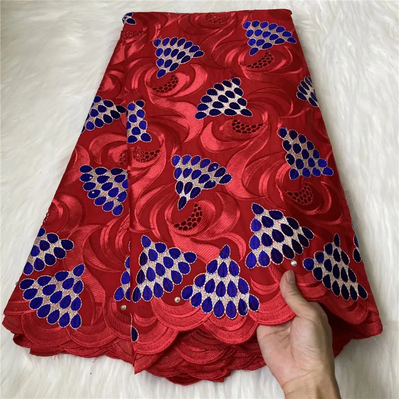 

High Quality Cotton Swiss Lace Fabric Embroidered African Lace Swiss Voile Lace Fabric For Women 5Yards