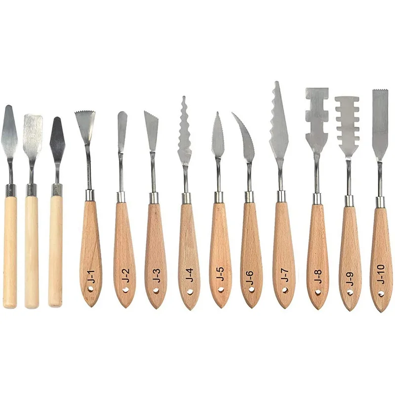 

13 шт. масла Краски ing палитры ножи наборы краска для шпателя Краски поверхность специальное масло для Краски ing Палитра Картина маслом Краск...