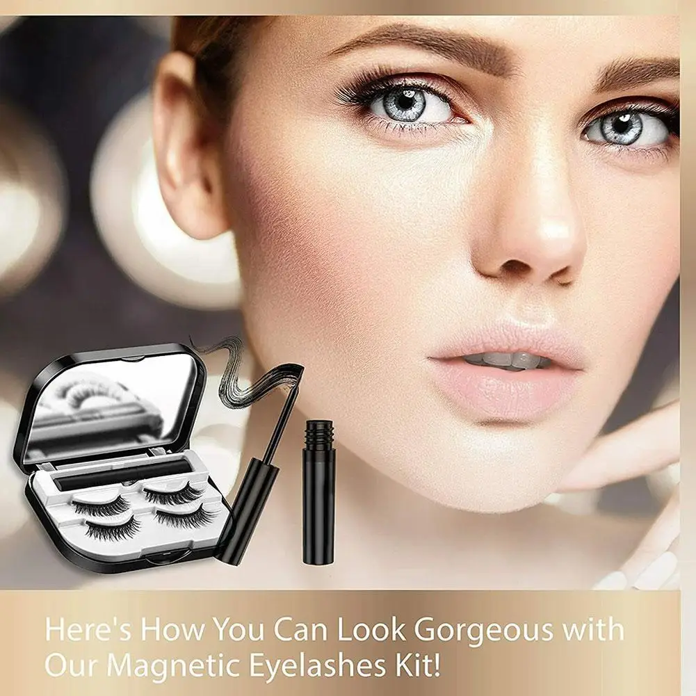 

Magnetic Eyelashes 3D Mink False Eyelash Magnetic Eyelashes Magnet Eyeliner Fake Eyelash Tweezer Set Long Lasting Lash Makeup