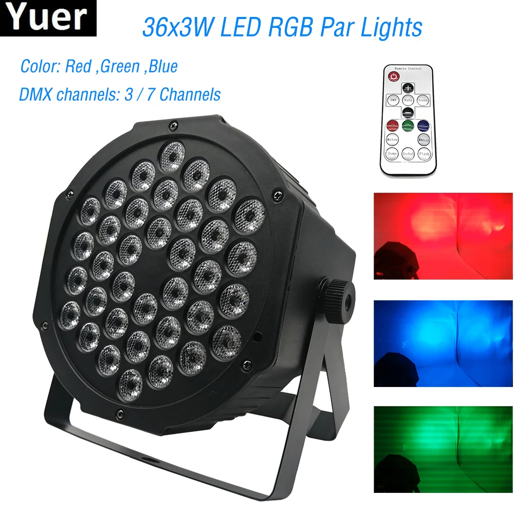 Профессиональный светодиодный сценический свет 36 светодиодный RGB PAR DMX сценическое освещение эффект DMX512 Master-Slave плоские для DJ дискотеки вечерние KTV
