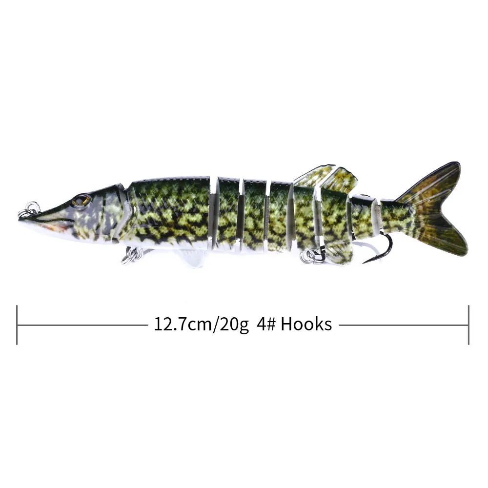 6 шт. приманка для ловли рыбы 12 7 см 20 г Swimbait похожая на настоящую соединитель