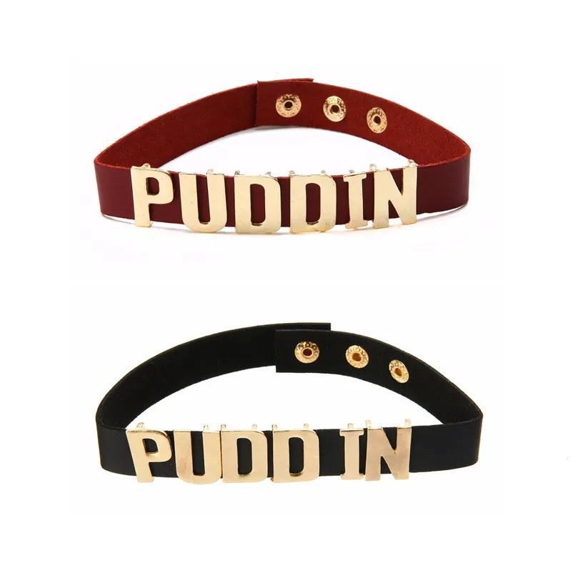 1 Red 1 Black Новинка, вечерние колье, поп-культура, ожерелье с буквами, Харли Квинн, пуддин, колье, отряд самоубийц, воротник, ожерелье для женщин - Окраска металла: 1 Red 1 Black