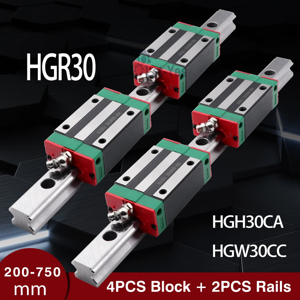 

Линейные направляющие HGR30 Slide L: 200 - 650 700 мм + HGH30CA HGW30CC квадратные каретки для Hiwin HGR 30 комплект фрезерного станка с ЧПУ