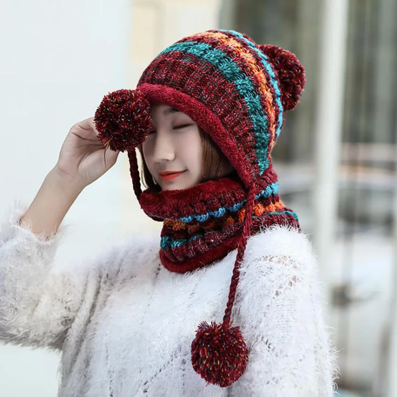 Calymel женская шапка цветная шапочка цельная шарф шерсть шар сладкий бархат