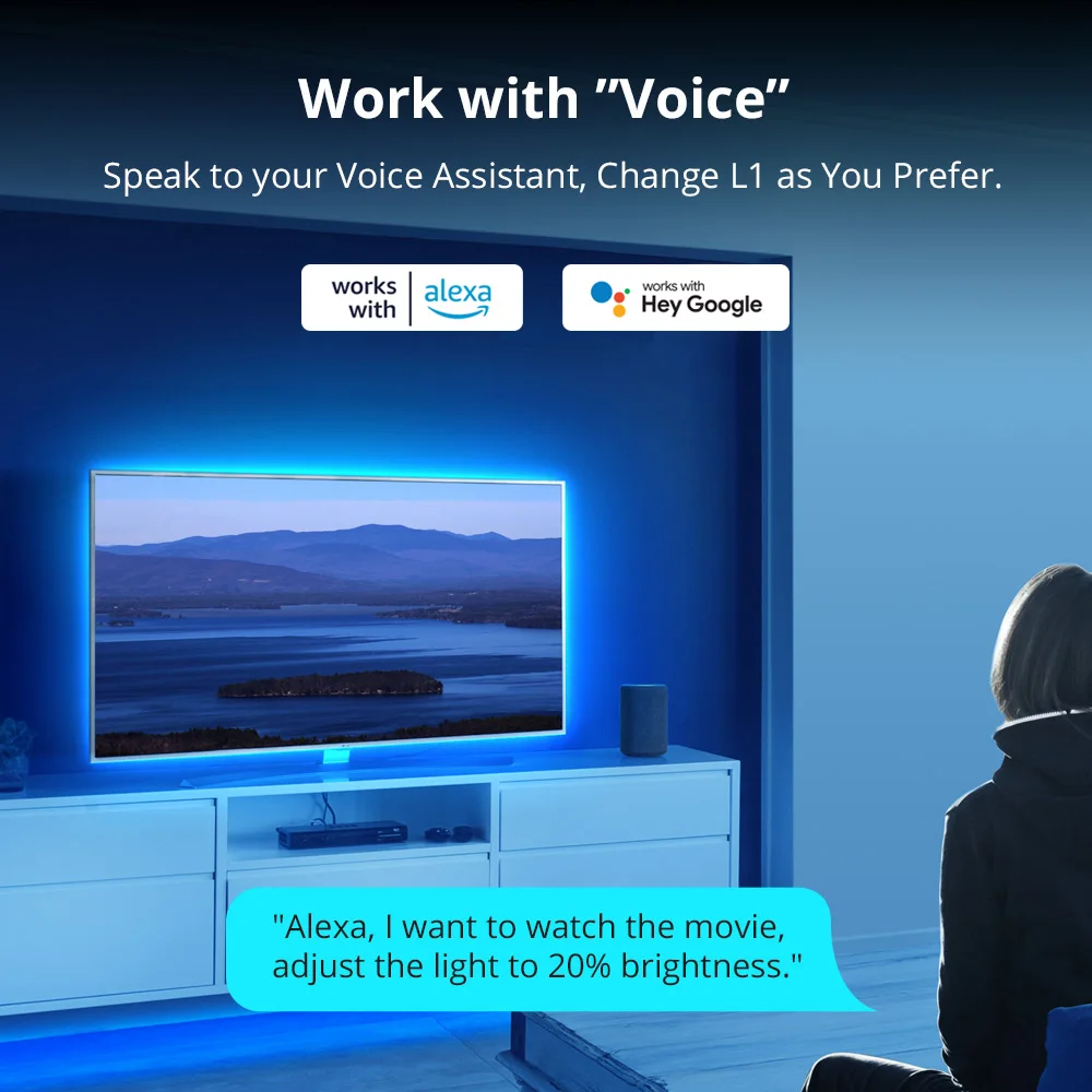 Светодиодная RGB лента ITEAD SONOFF L1 приглушаемая водонепроницаемая цветная Гибкая