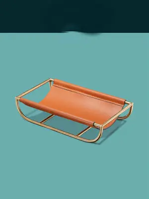 Классический Простой кожаный поднос креативная маленькая модель комнаты мягкое