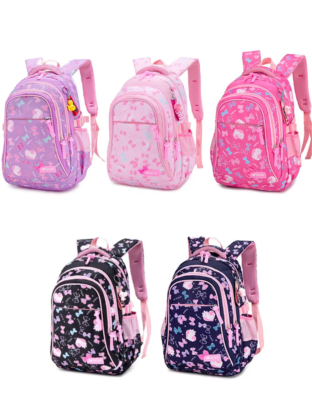 New Big Capacity Children School Bags for Teenagers Girls Bow print Backpack Waterproof Durable school backpack mochilas escolar | Багаж и