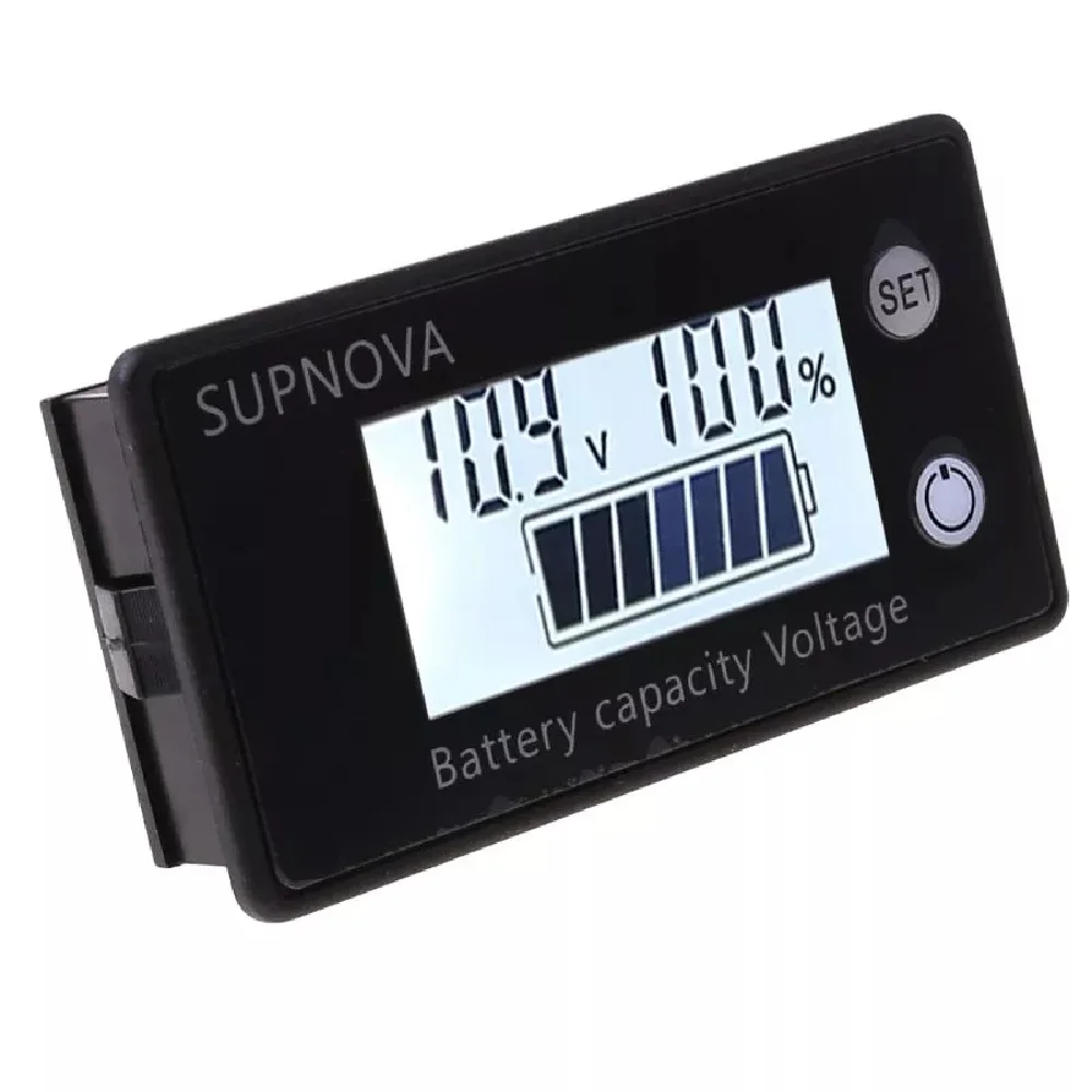 Фото DC 10V-100V Мини Батарея Ёмкость индикатор свинцово-кислотный литиевая LiFePO4 Автомобиль Мотоцикл вольтметр измеритель величины напряжения №2