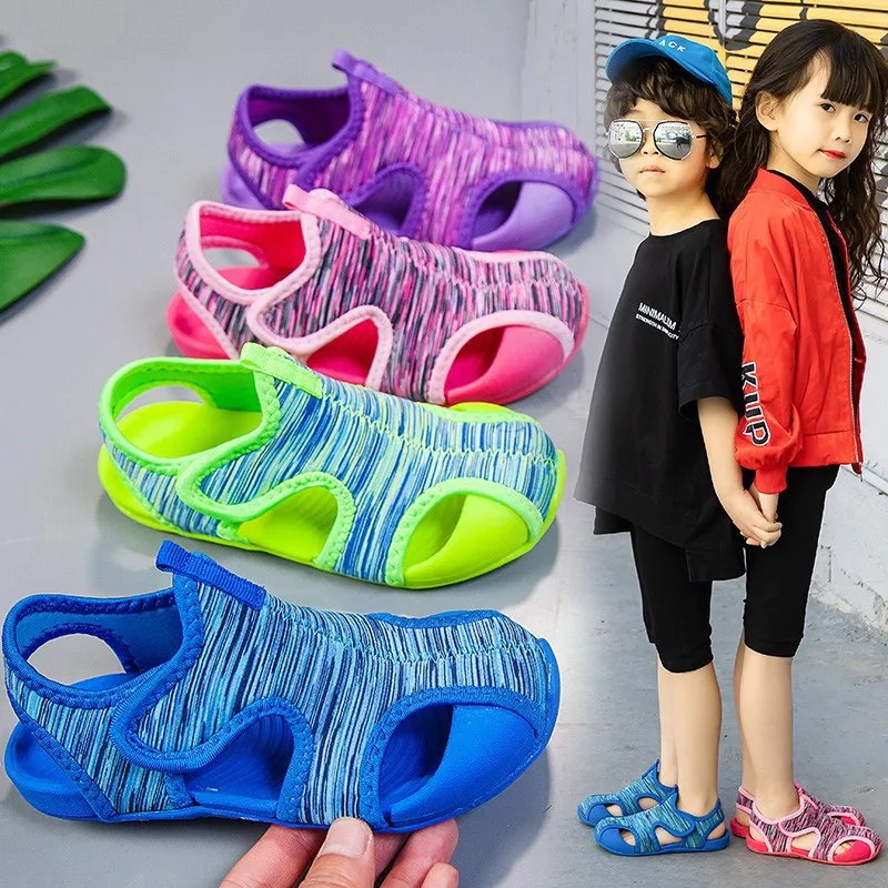 Сандалии для мальчиков и девочек дышащая сетчатая Спортивная повседневная обувь