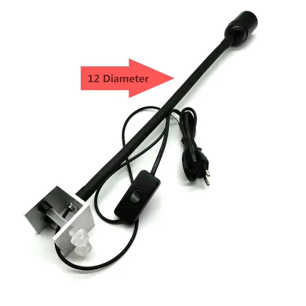 

led light clamp Aquarium lights clip light fixtures E27 lamp holder stent 360 degree gooseneck clamp E27 lamp holder