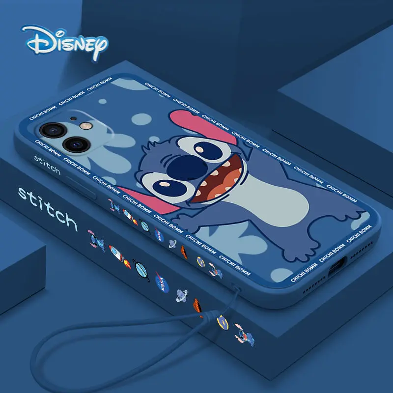 

Disney Stitch Phone case for iPhone X XR XS 7 8 Plus SE Cartoon 13 12 11 Pro Max Mini Cute Anti-Fall Cellphone Protective Covers