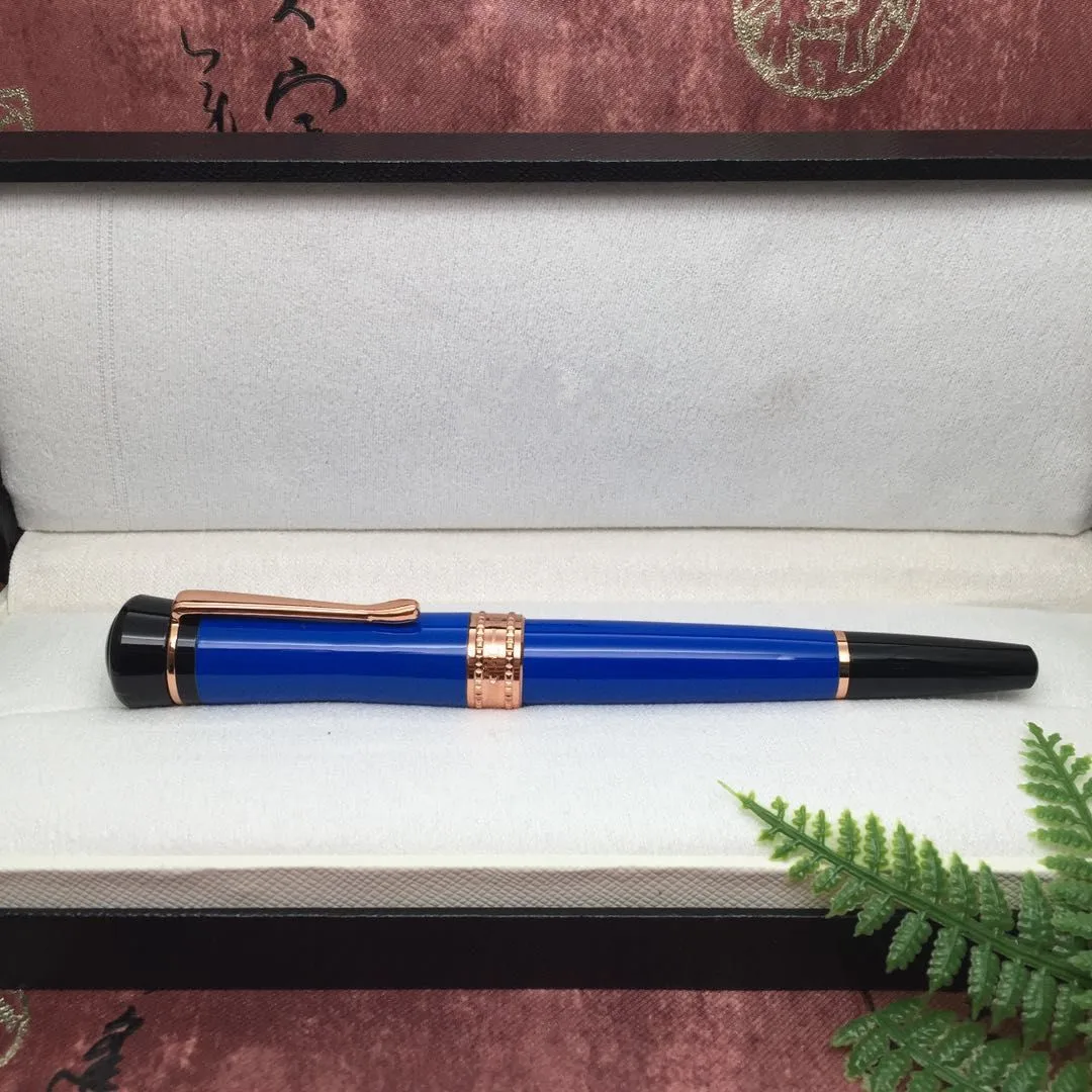 

High quality resin material cheap student ink pen luxury brand high-end office writing signature pen with box