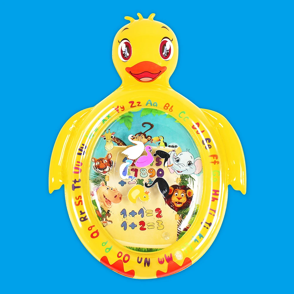 

Baby Cute Yellow Duck Water Mat Inflatable Cartoon Water Cushion Beach Water Play Pat Mat Toddler Early Education Activity Mat