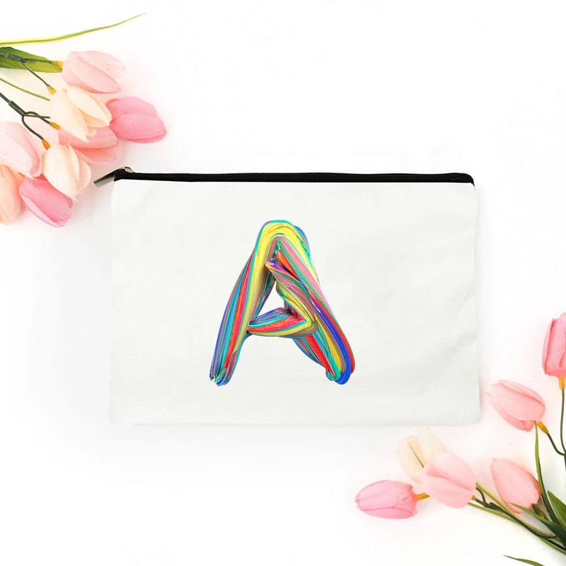 

Mini Bag Cosmetic for Makeup 26 Letters Make Up Woman Kawaii Bags Handbags Women's Travel Storage Pouch Free Shipping Organizer