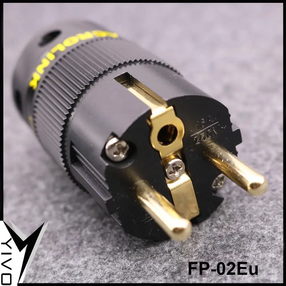 Йиво Hi Fi позолоченные Schuko EU Мощность штекерные соединители + Прю медь IEC разъем