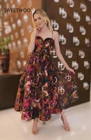 2021 european and american summer dress female chiffon print suspender type long skirt forest temperament thin dress