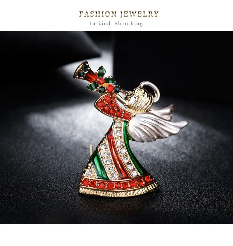 Новинка стильная брошь модная в виде мультяшного ангела Рождественская Женская