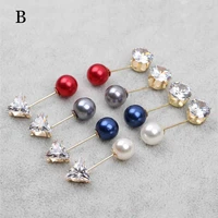 kerongsang pin needle korea mutiara brooch pearl double headed fashion