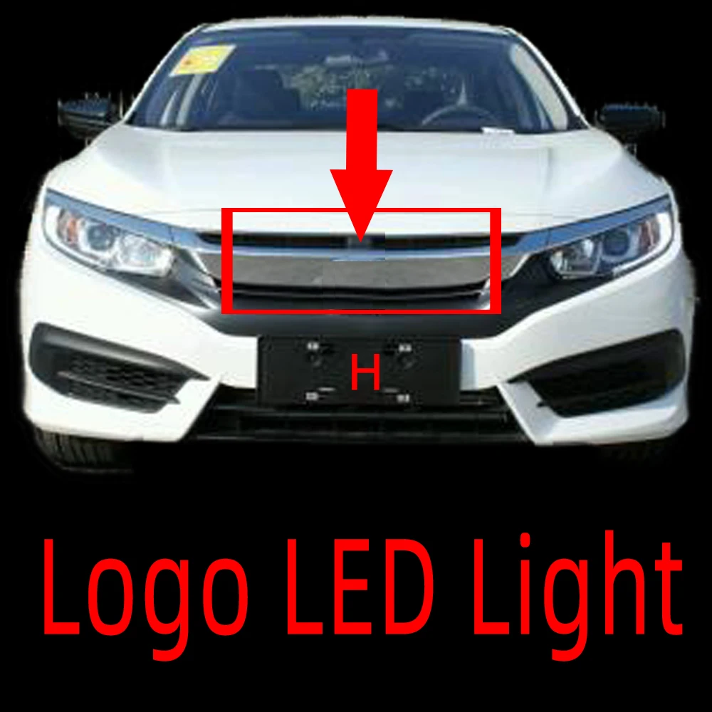 

Hon 4D Automobile LED Emblem Light Front Rear Car Badge Logo Lamp DRL Daytime Running Lamp da FIT CR Ody V ssey A CI CCORD VIC
